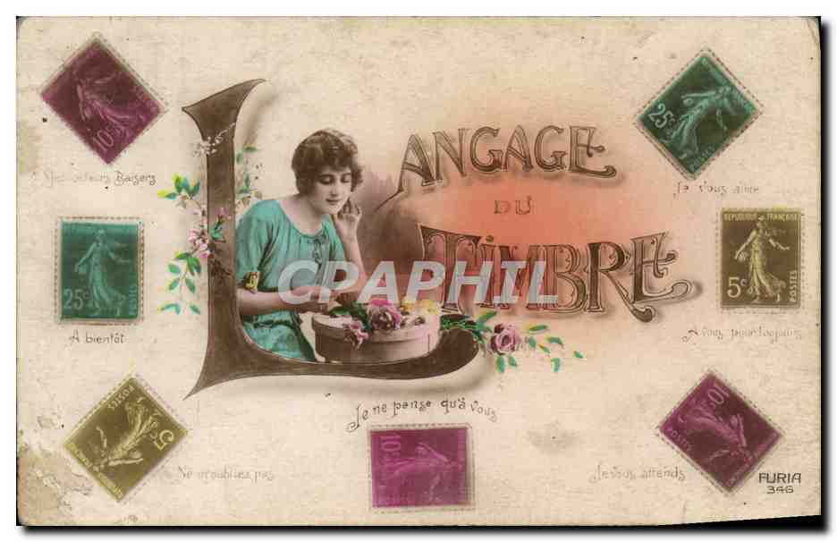 CPA Langage des timbres 