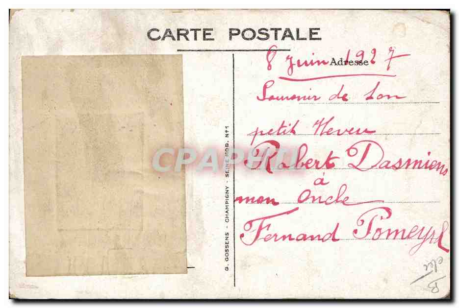 CPA Enfant — Rückseite