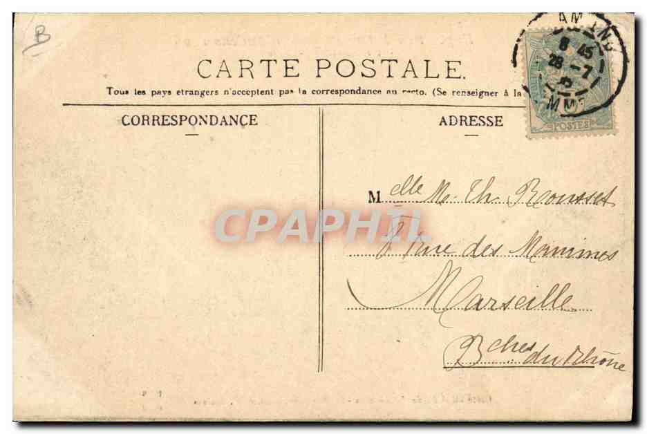Exposition Internationale d'Amiens 1906 — La Water-Chute — D. Hacquart, pli. édit., Amiens — Rückseite