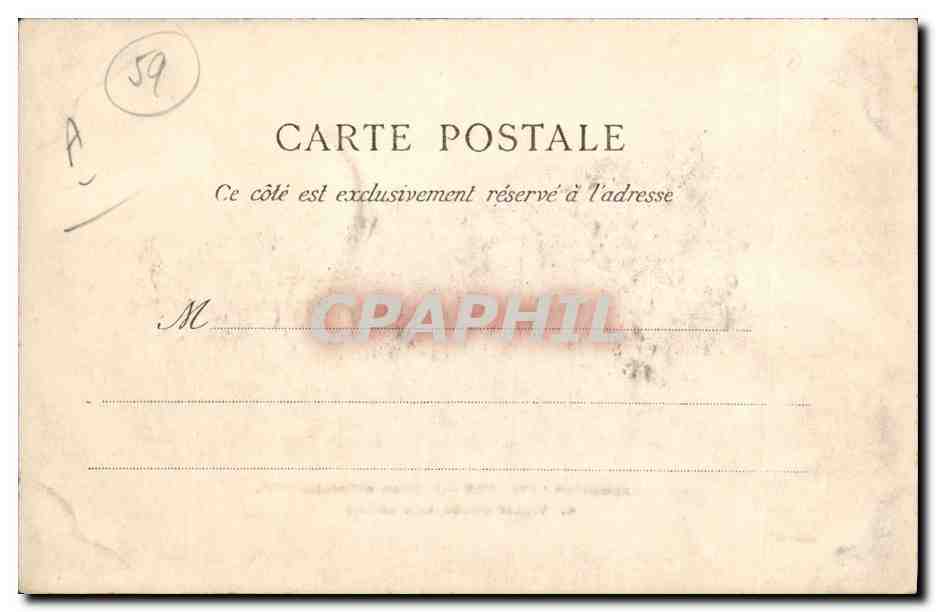Exposition Lille 1902 — Water chute (une chute) — Édition officielle P.F. n°4 — Verso
