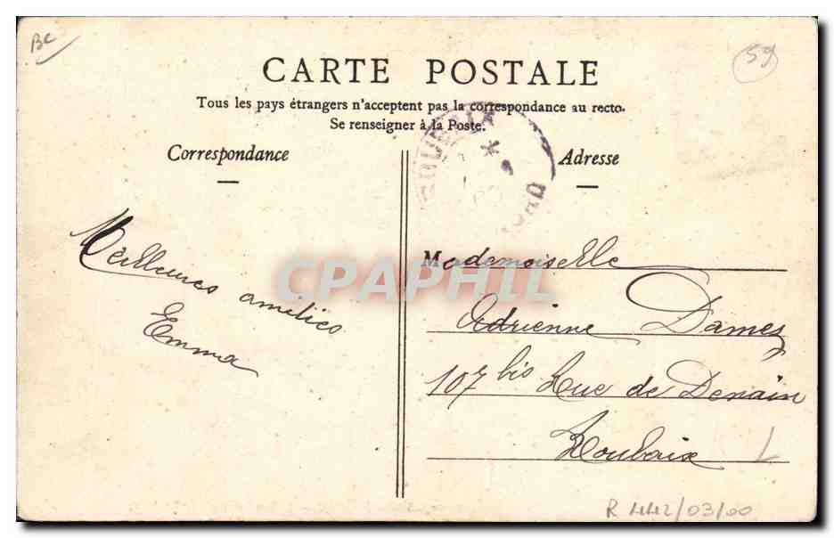 Exposition Internationale de Tourcoing 1906 — Le Water Chute — J. Bauchart, phot. Roubaix — Verso