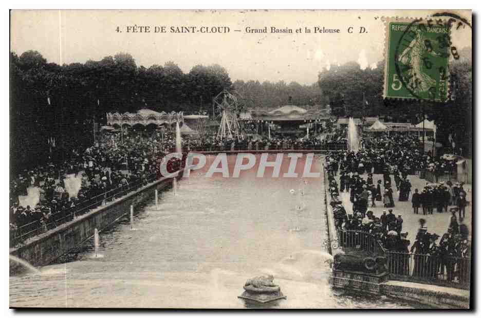 Fête de Saint-Cloud — Grand Bassin et la Pelouse — C D.