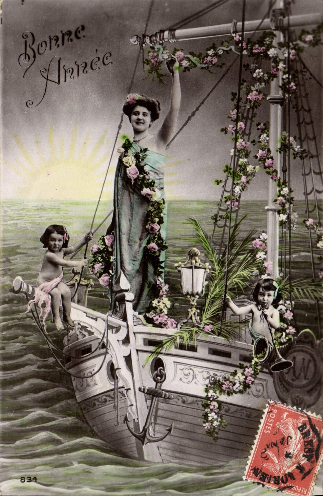 CPA Fantaisie Femme Enfants