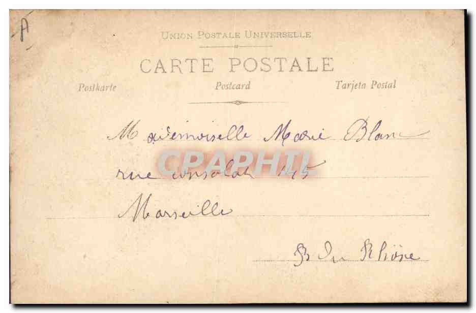 Jeune femme aux cheveux ondulés — Reutlinger, n° 101/8 — Marseille, 1905 — Verso
