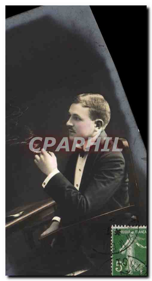 CPA Fantaisie Homme le reve Cigarette