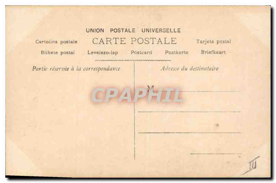 Quatre femmes sur croissant de lune — éditeur Union Postale Universelle — n° III — Reverso
