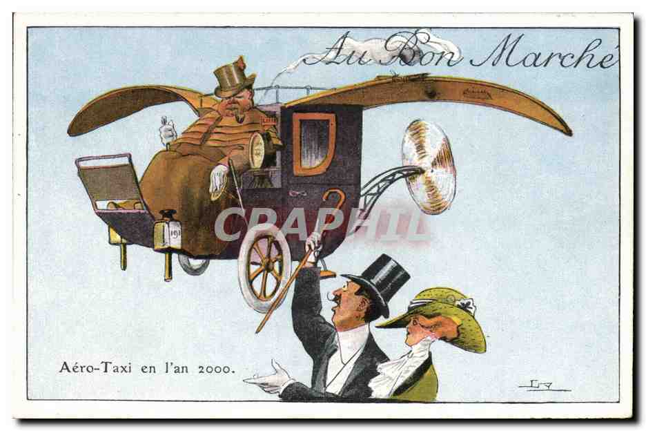 Aéro-Taxi en l'an 2000 — Au Bon Marché — L. Bon Marché