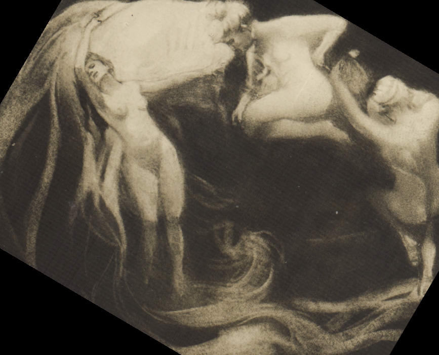 Scène mythologique — figures nues et drapées — éditeur inconnu, n° de série non visible