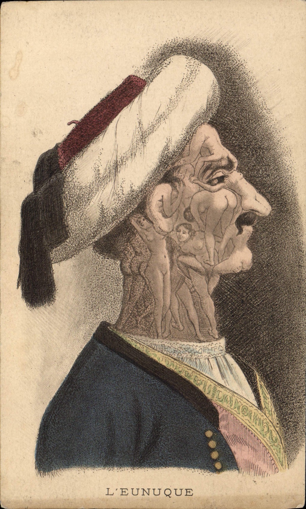 L'ÉUNUQUE — caricature satirique — éditeur non identifié, n° de série 8