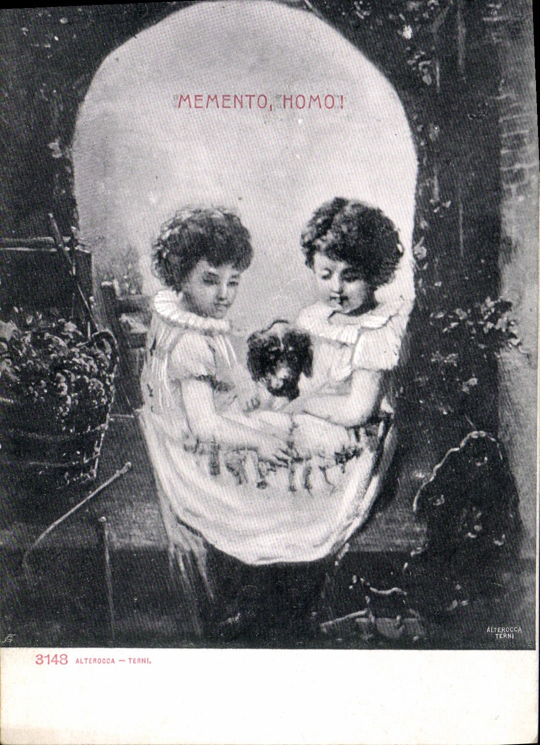 Deux enfants avec un chien — Memento, Homo! — Alterocca - Terni, n°3148