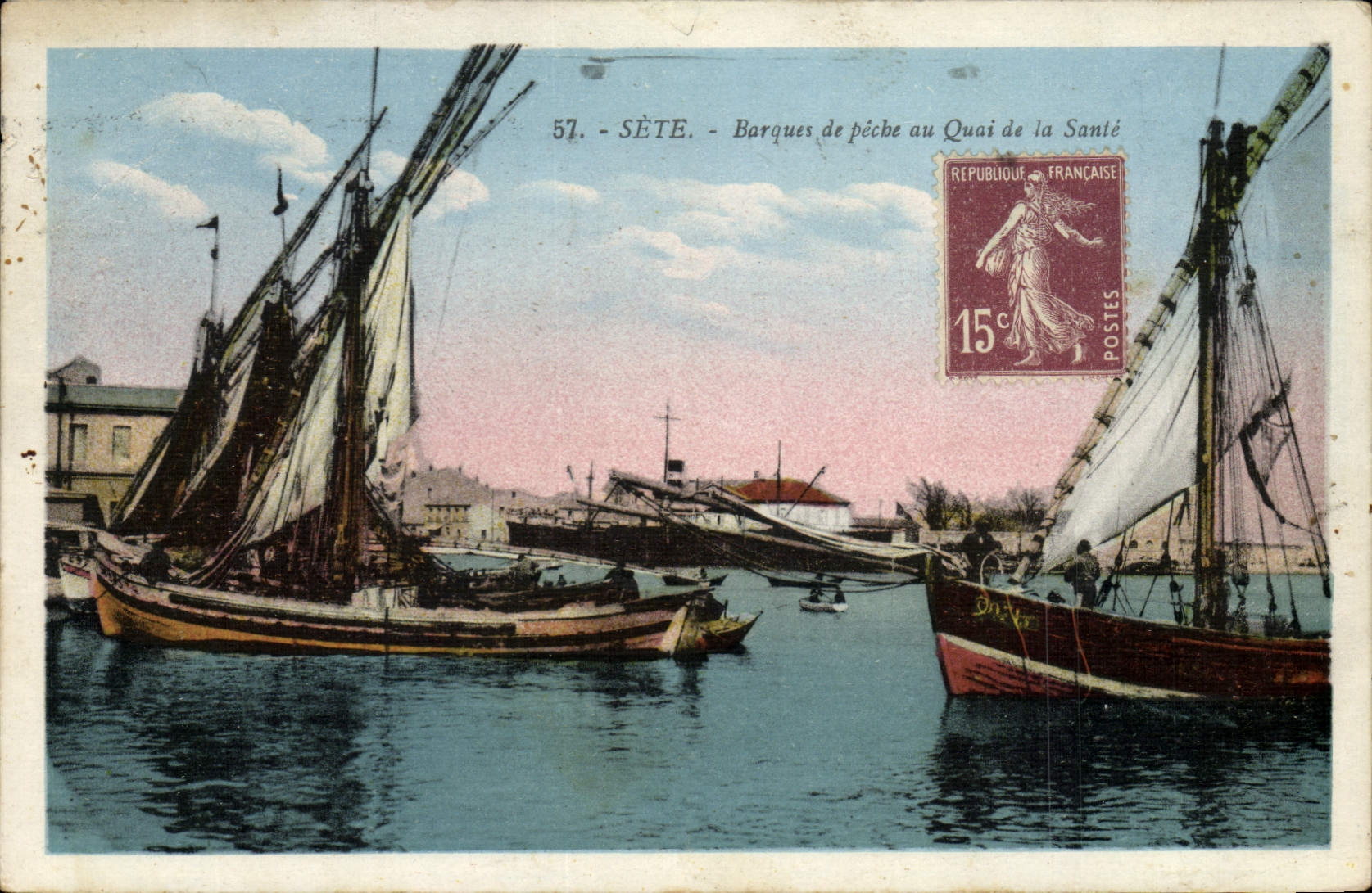 Sète - Barques de pêche au Quai de la Santé — G. Arnaud, éditeur, n°57