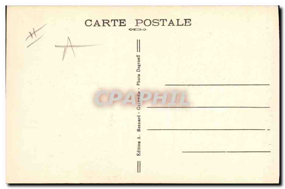 Granville — Retour de pêche — Edition A. Besnard, Granville — Verso