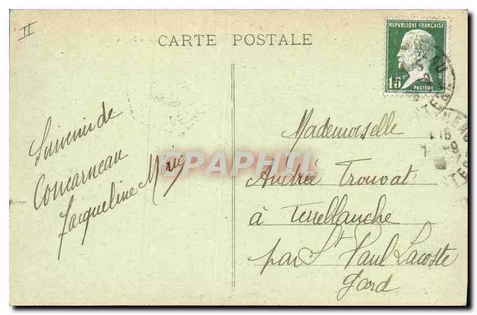 Concarneau — La Caravane rentrant de la Pêche à la Sardine — Collection Villard, Quimper — Reverso