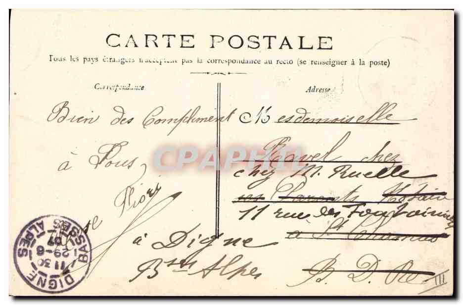 Toulon Mourillon La Mitre et le port d'Abri — CPA n°144 — éditeur non visible — Achterkant