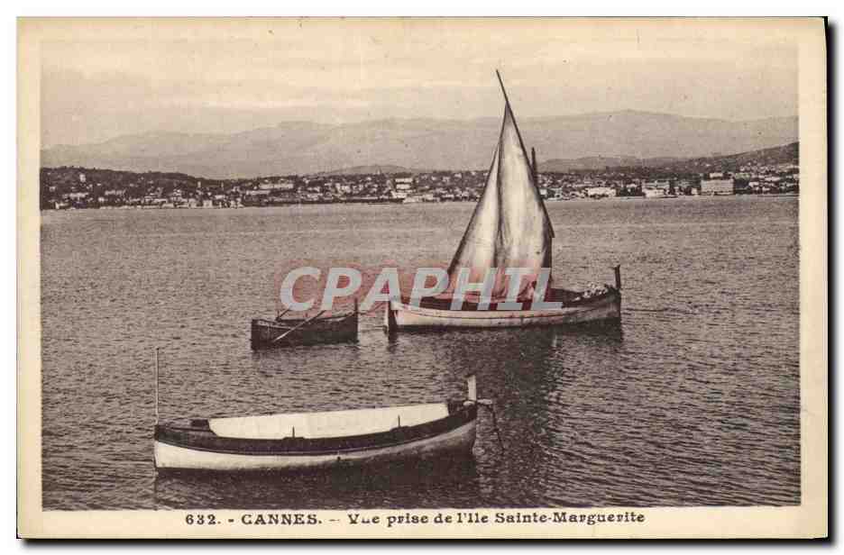 CANNES — Vue prise de l'île Sainte-Marguerite — CPAPHIL n°632