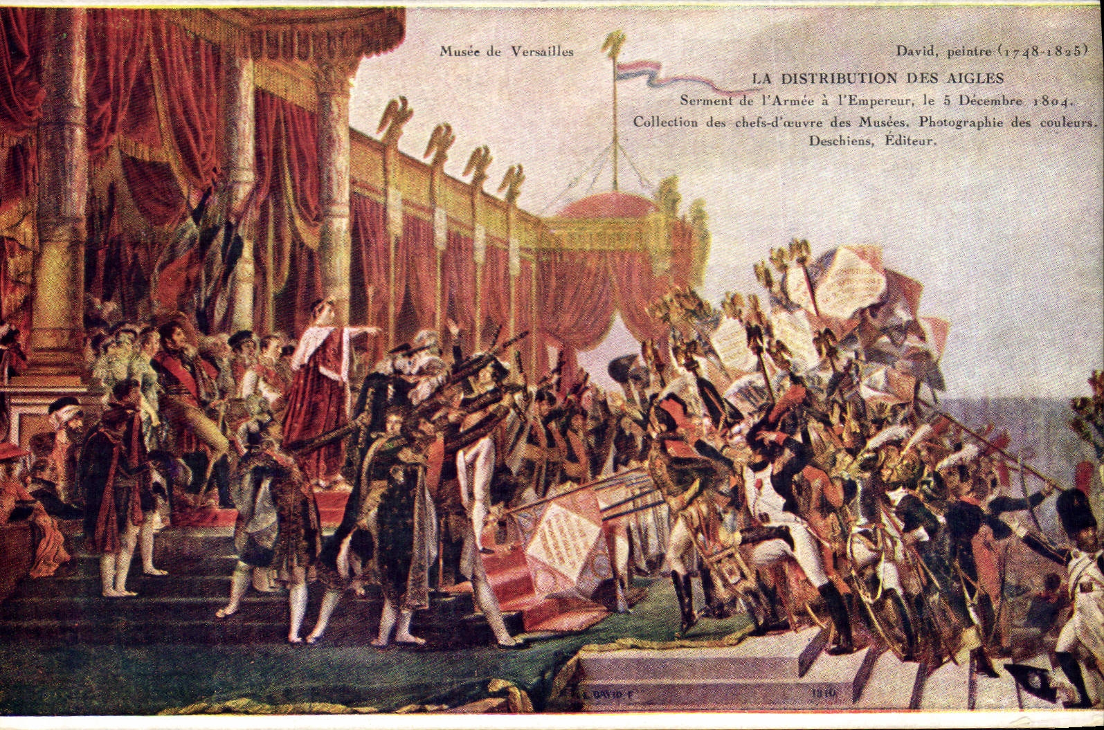 CPA Histoire Napoleon 1er Musee de Versailles La distribution des aigles 