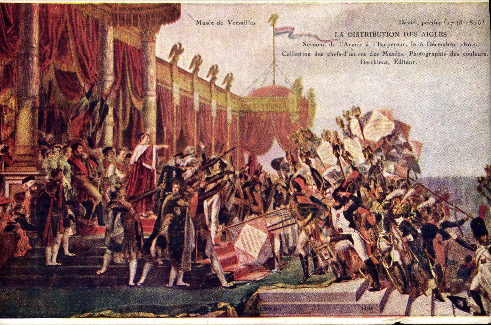 CPA Histoire Napoleon 1er Musee de Versailles La distribution des aigles 