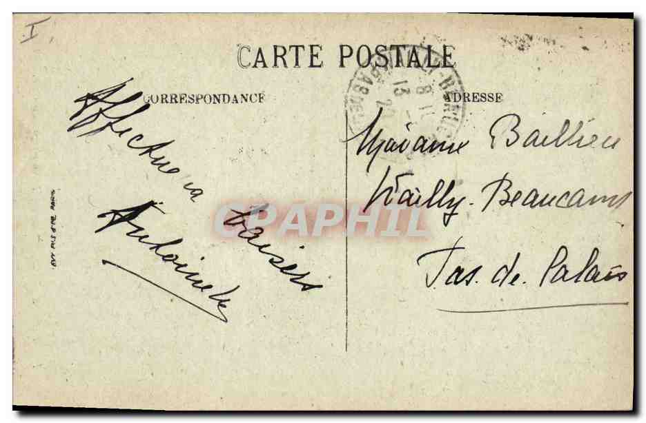 CPA Histoire Napoleon 1er en costume de sacre Fontainebleau — Rückseite
