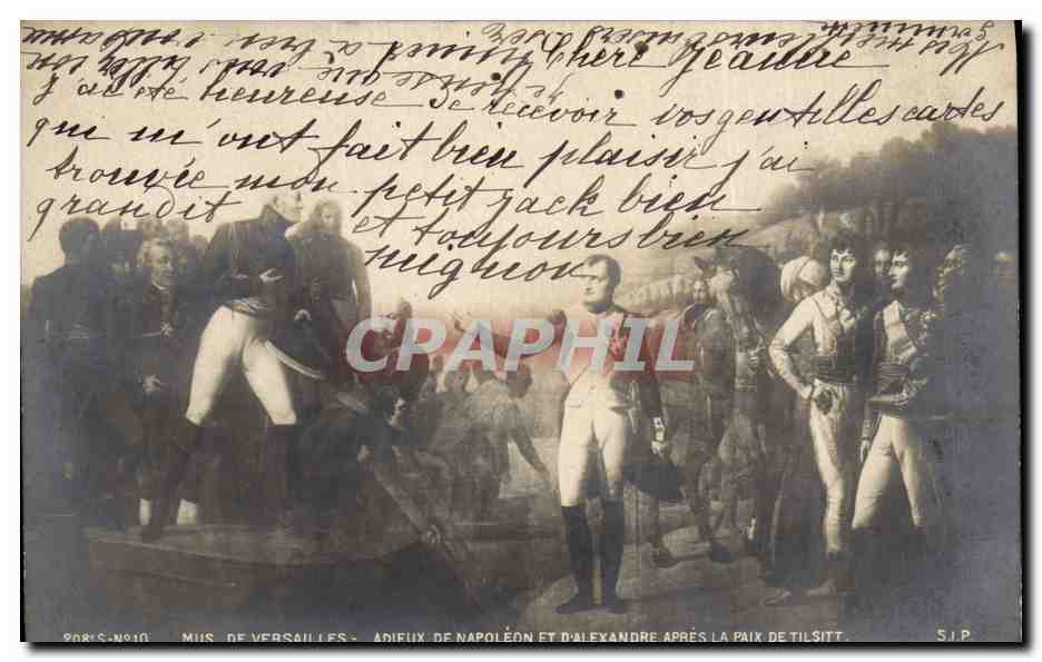 CPA Histoire Napoleon 1er Musee de Versailles Adieux de Napoleon et d'Alexandre apres la paix de Tilsitt