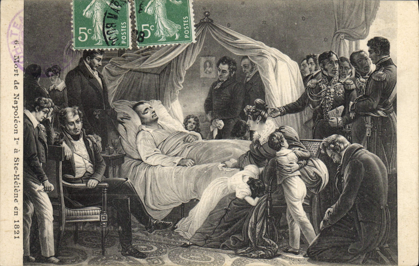 CPA Histoire Mort de Napoleon 1er a Ste Helene en 1821
