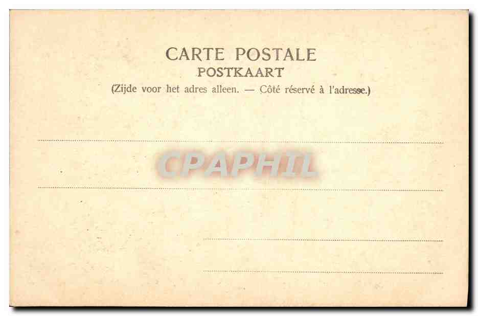CPA Histoire Napoleon 1er Champ de bataille de Waterloo Chateau et ferme d'Hougoumont — Rückseite