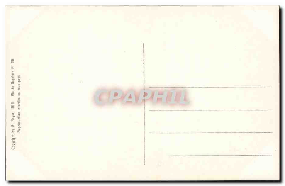 CPA Histoire Napoleon 1er Waterloo 18 juin 1815 — Verso