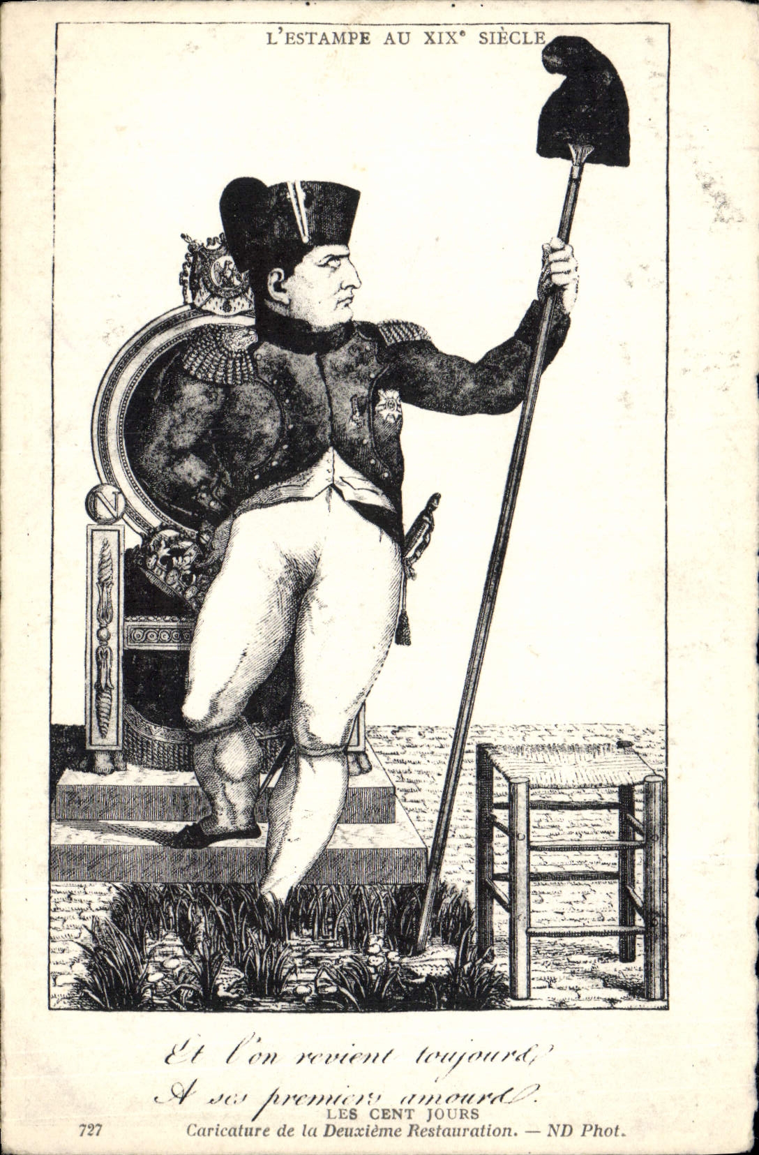 CPA Histoire Napoleon 1er Caricature de la Deuxieme Restauration