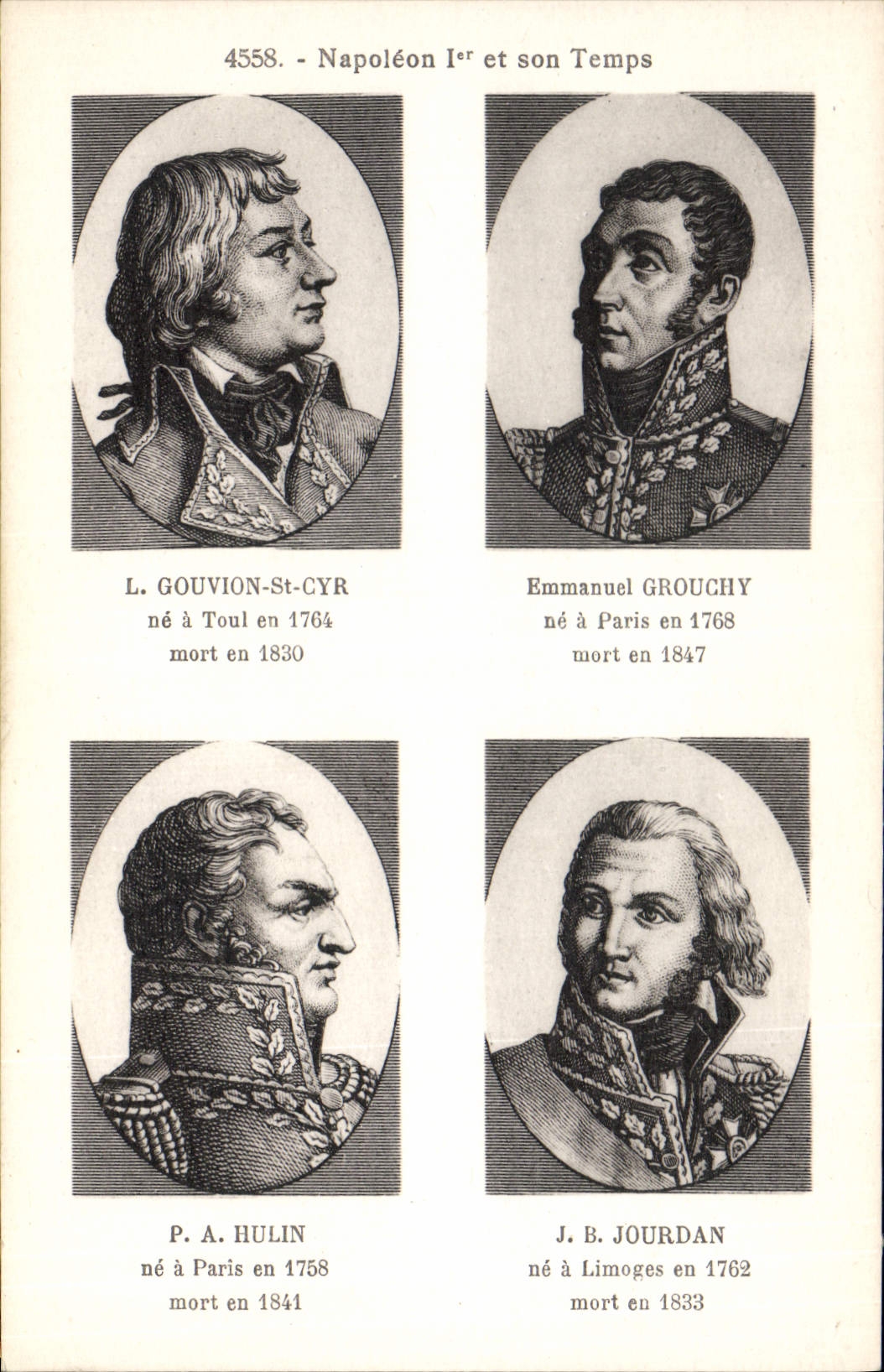 CPA Histoire Napoleon 1er Gouvion St Cyr Grouchy Hulin Jourdan