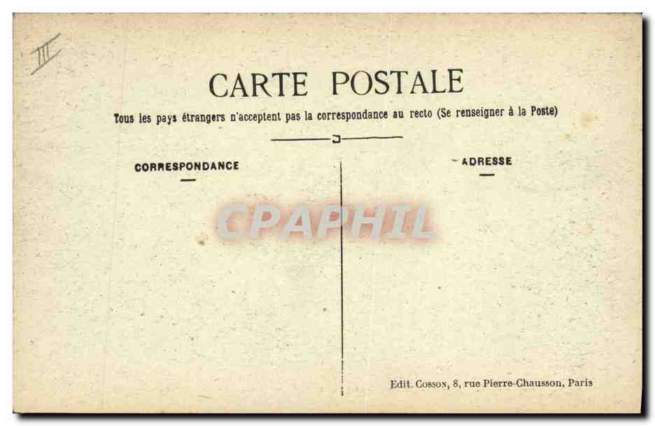 CPA Paris Hotel des Monnaies Cour d'honneur — Rückseite