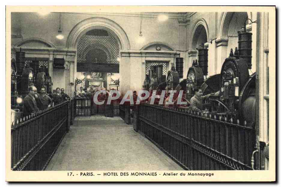 CPA Paris Hotel des Monnaies Atelier du monnayage