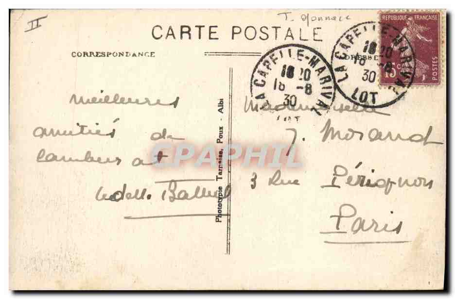 CPA Monnaies Figeac hotel de la monnaie  — Rückseite