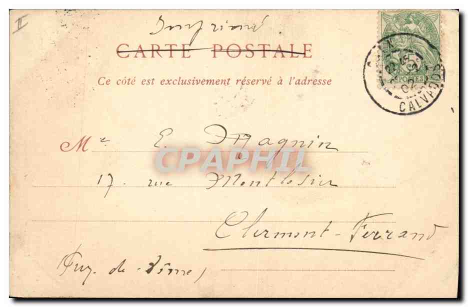 CPA Caen Ancien hotel des Monnaies  — Rückseite