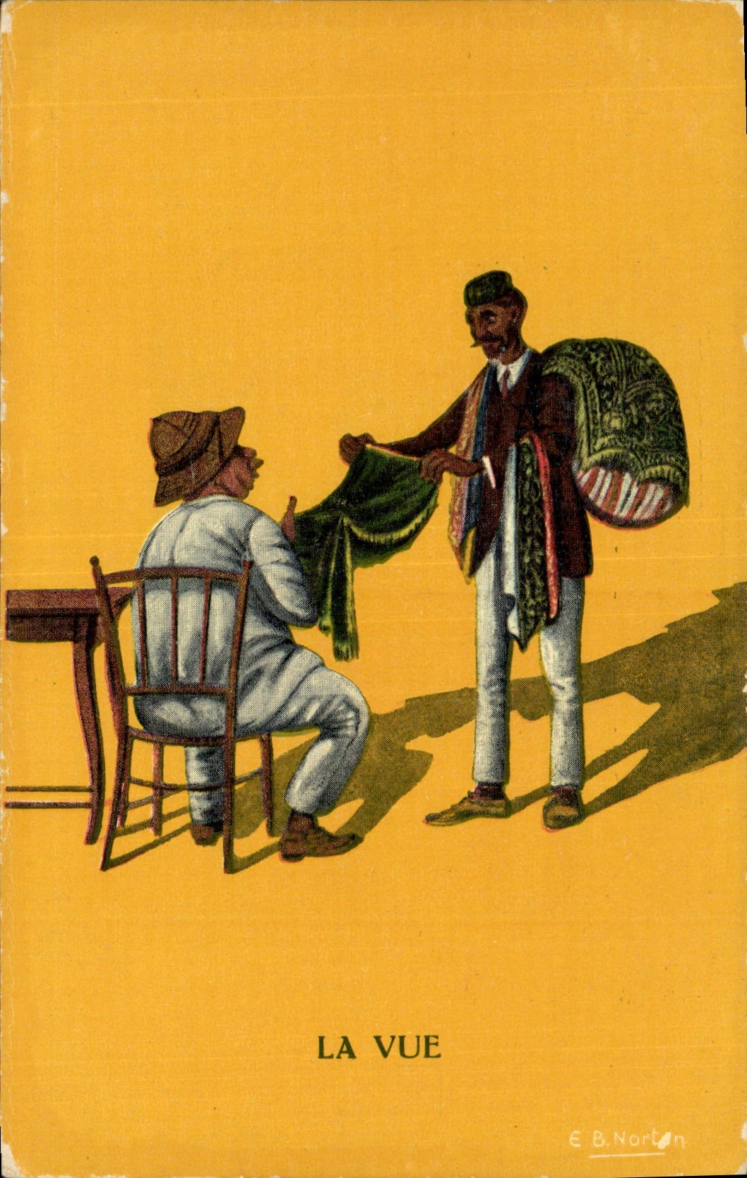 CPA Fantaisie Afrique du Nord Illustrateur La vue 