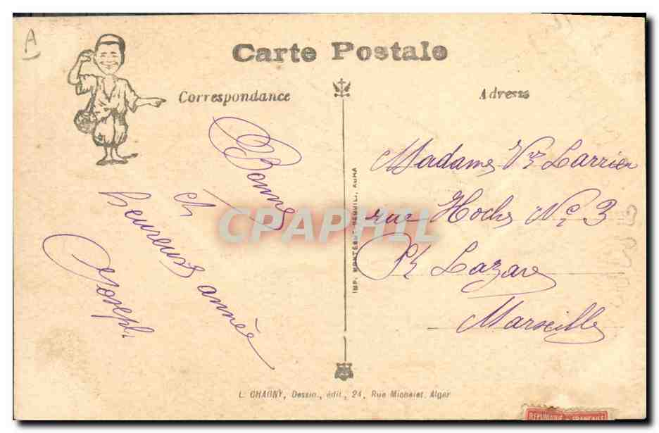 Boucheur — Bonne Année — L. Chagny, éditeur, série A — Verso
