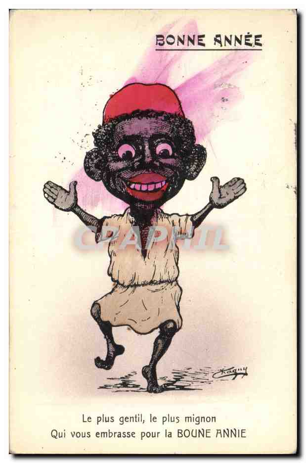CPA Fantaisie Afrique du Nord Illustrateur Bonne Annee