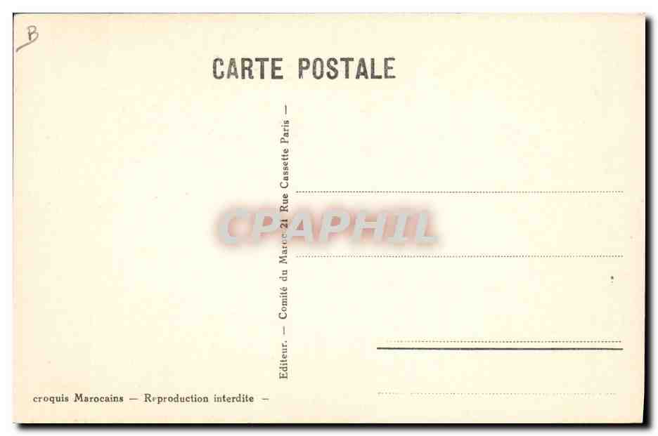 CPA Fantaisie Afrique du Nord Illustrateur Type de l'Anti Atlas — Verso