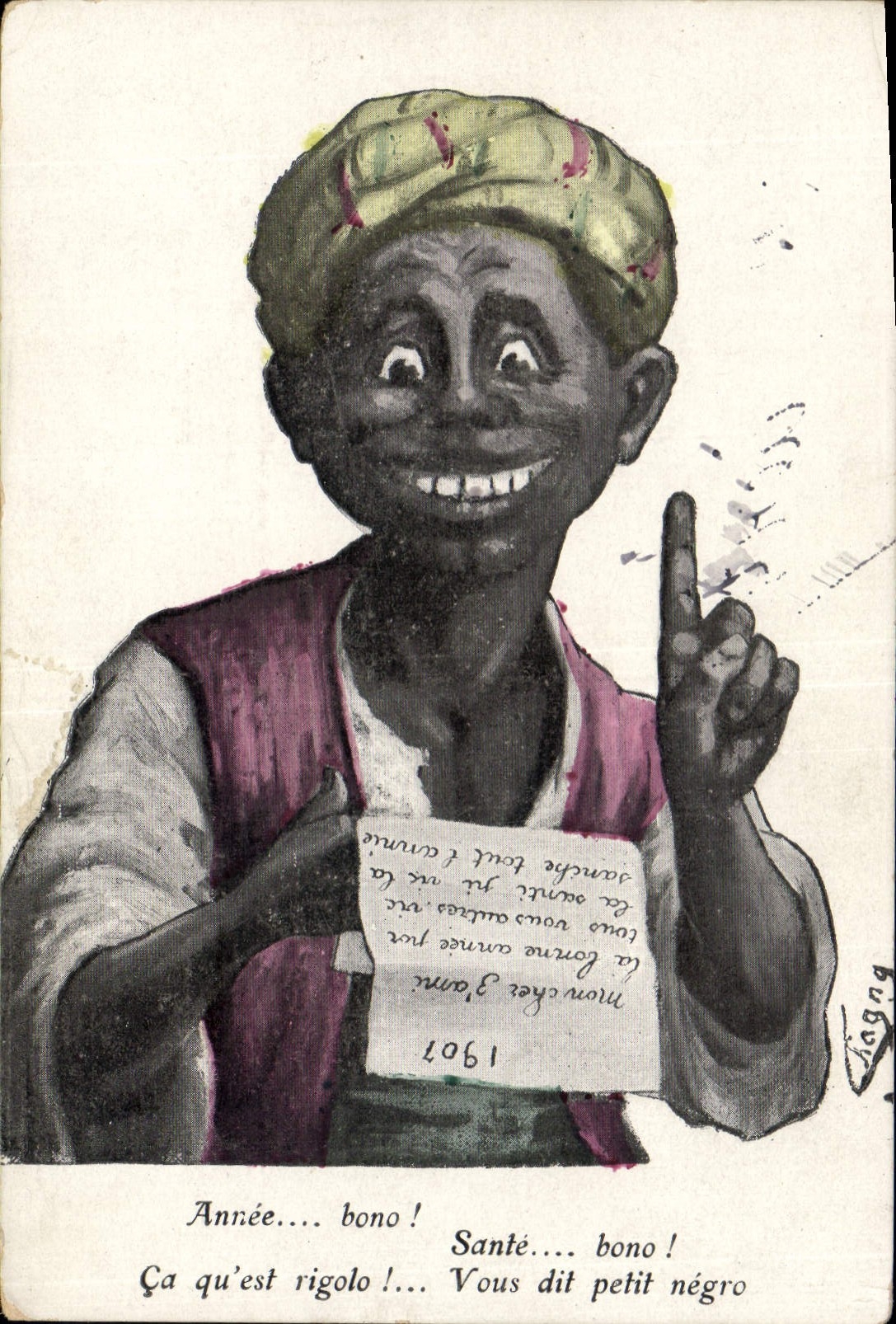 CPA Fantaisie Afrique du Nord Illustrateur Annee Bono