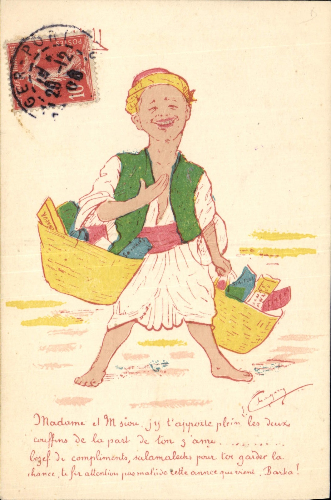 CPA Fantaisie Afrique du Nord Illustrateur 