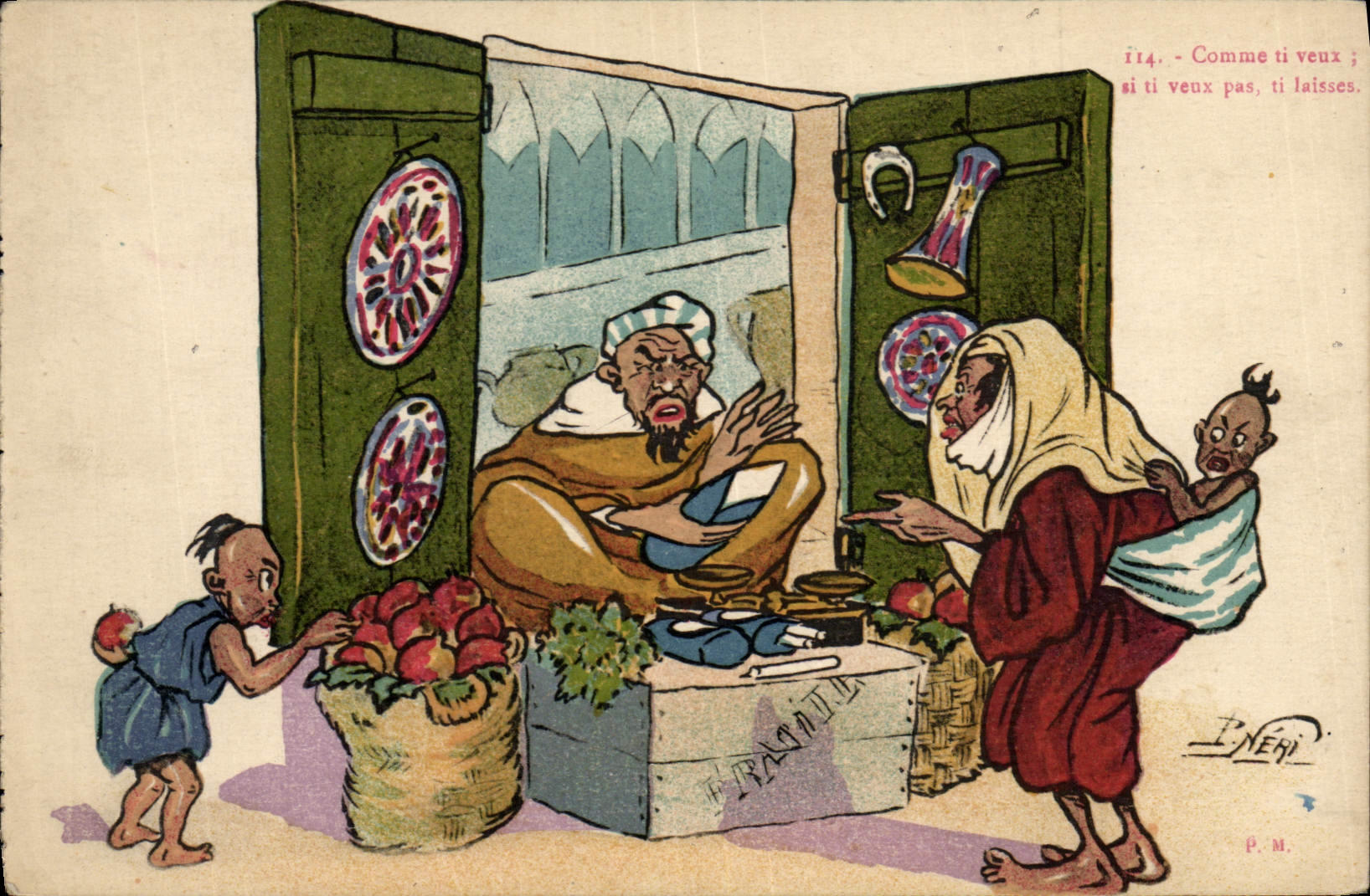 CPA Fantaisie Afrique du Nord Illustrateur Comme ti veux 