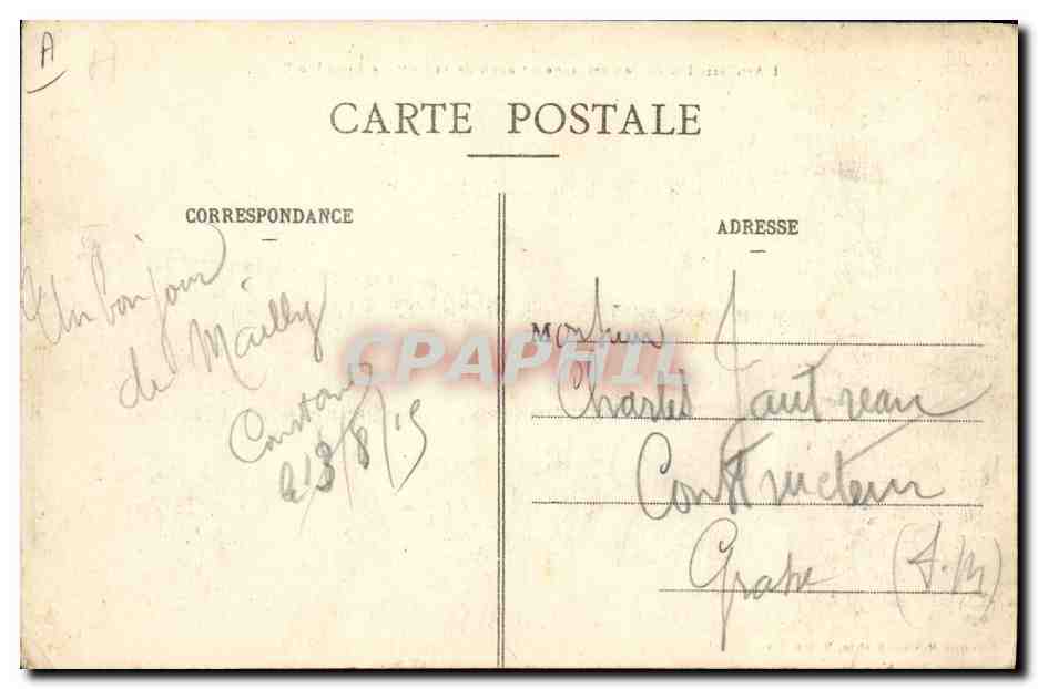 CPA Militaria L'artillerie lourde Canon de 155 Le Rimailho  — Rückseite