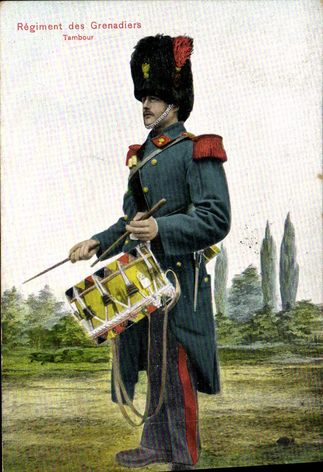 CPA Militaria Regiment des grenadiers Tambour