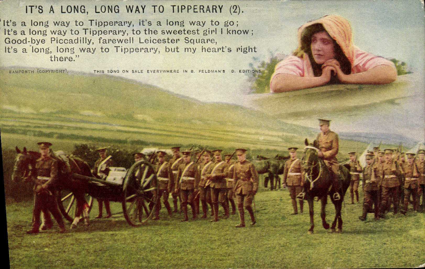 CPA Militaria It's a long way to Tipperary 