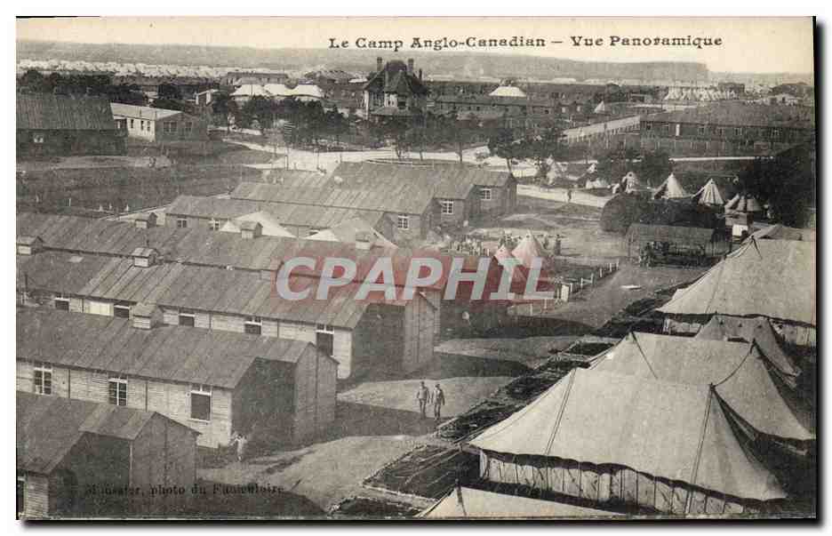CPA Militaria Le camp anglo canadien Vue panoramique