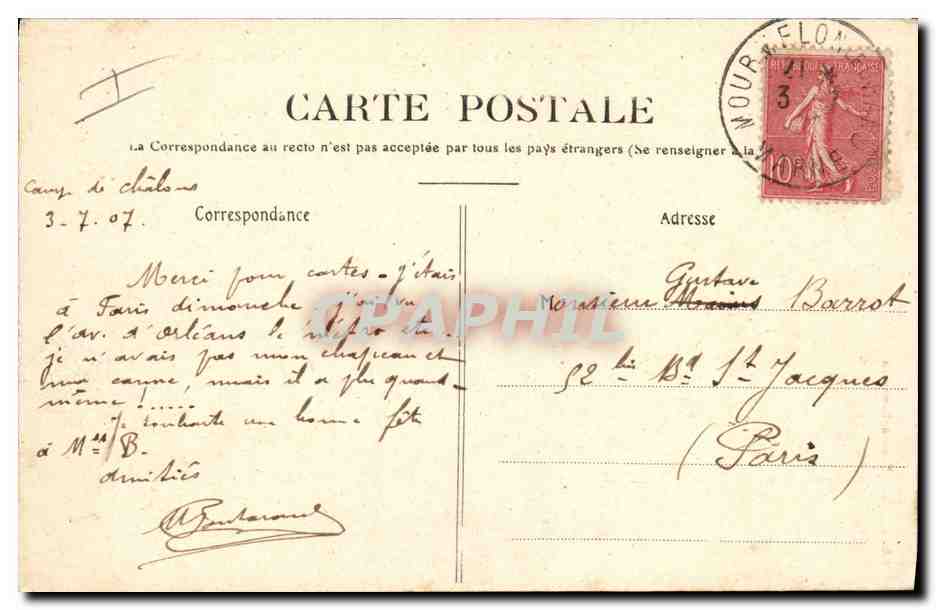 Infanterie en manœuvres — Un coin de grand'halte — En attendant le 8 Juin — 156 — Verso