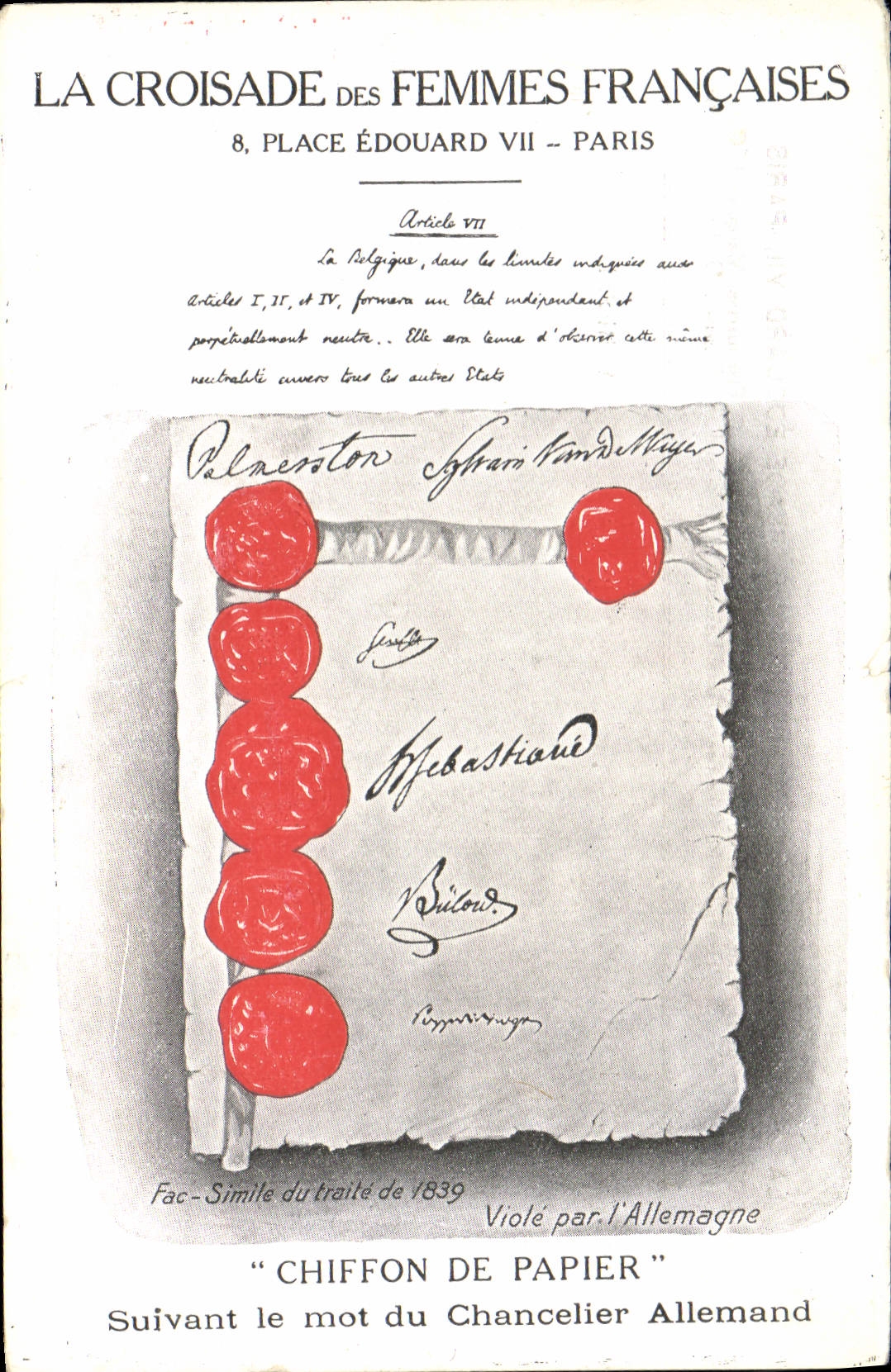 CPA Militaria La croisade des femmes francaises Place Edouard VII Paris 