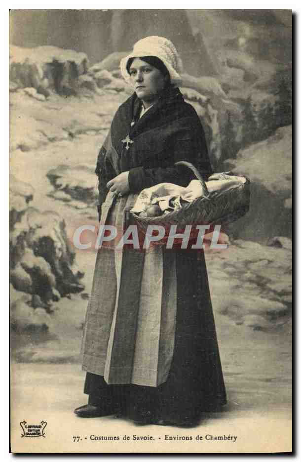 CPA Folklore Costumes de Savoie Environs de Chambery