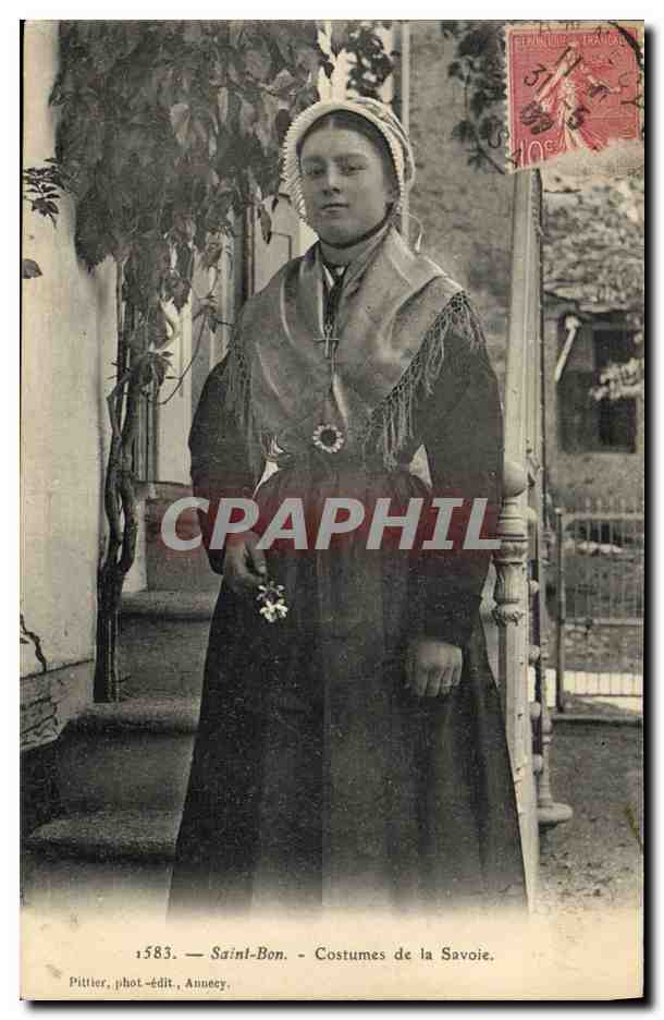 CPA Folklore Saint Bon Costumes de la Savoie