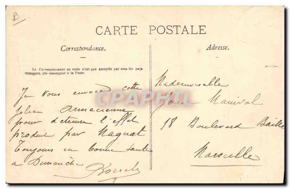 CPA Folklore Saint Bon Costumes de la Savoie — Verso