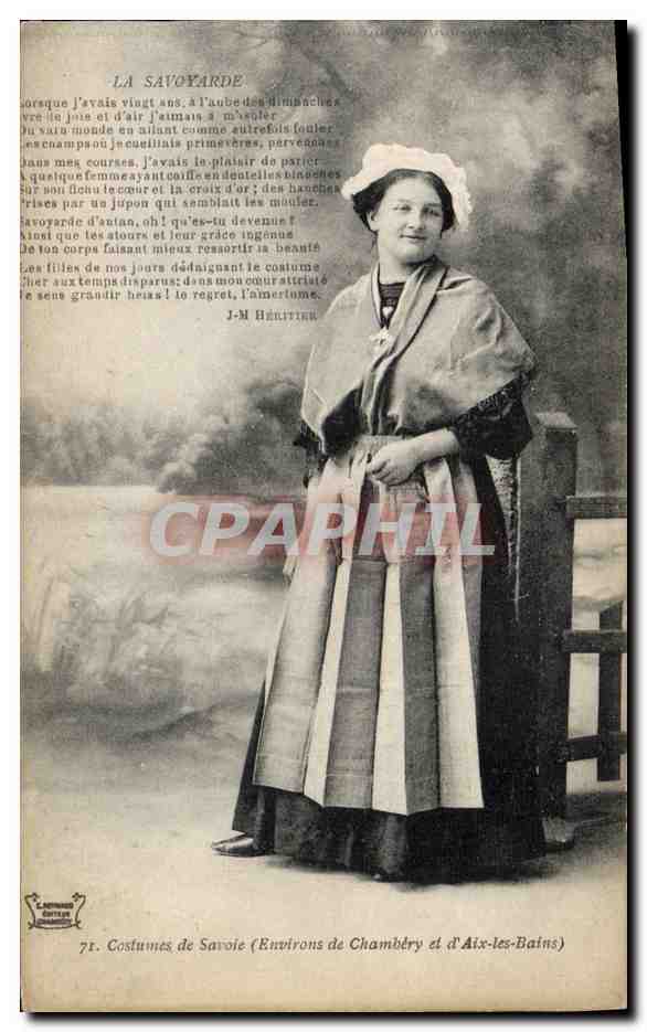 CPA Folklore Costumes de Savoie Environs de Chambery et d'Aix les Bains 