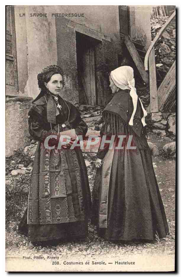 CPA Folklore Costumes de Savoie Hauteluce